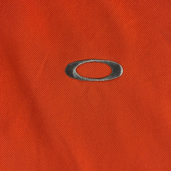 Oakley Orange Golf Polo Short Sleeve Shirt - Picture 3 of 5